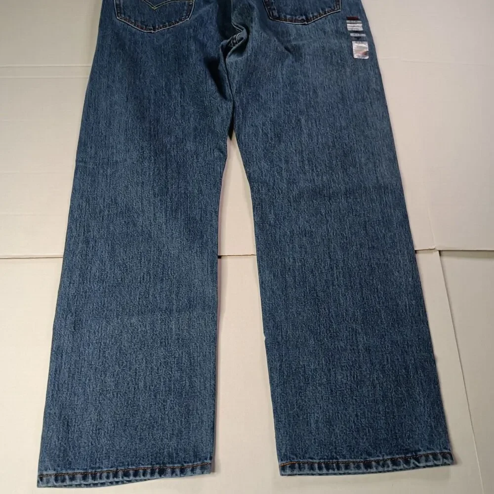 Levi's 505 Jeans Men's 42x34 Regular Fit Straight Leg 100% Cotton Blue